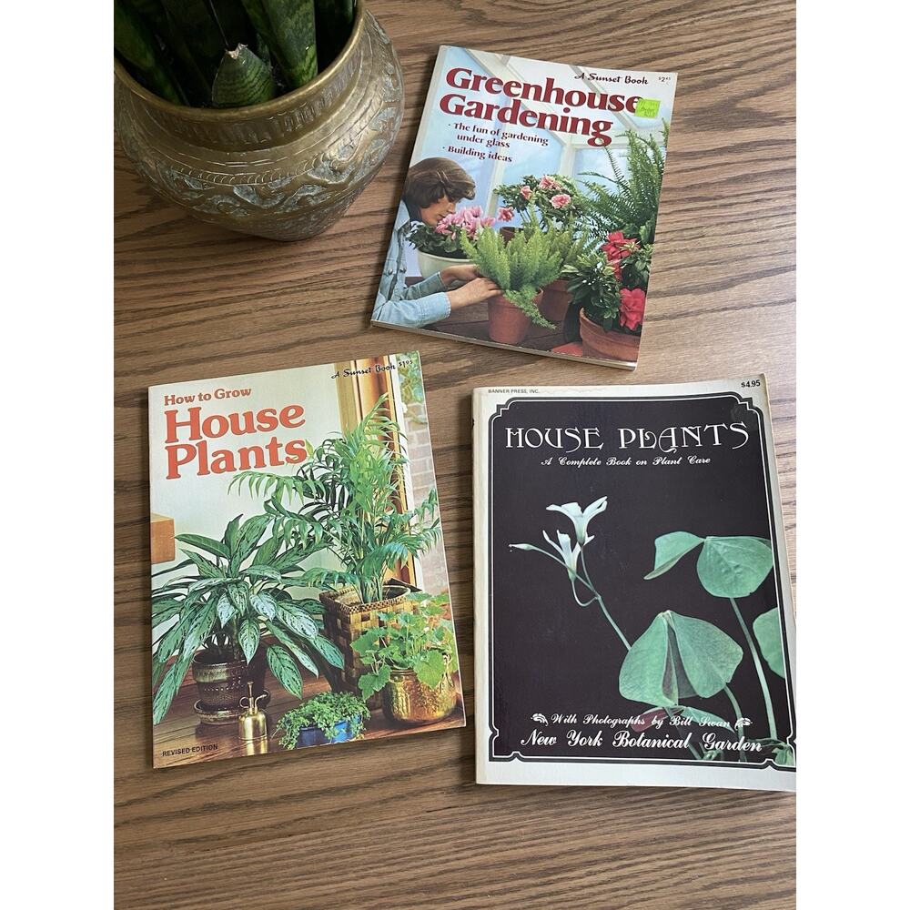 Vintage 1970s Sunset Houseplant Books Lot Of 3 Houseplant Coffee Table Books